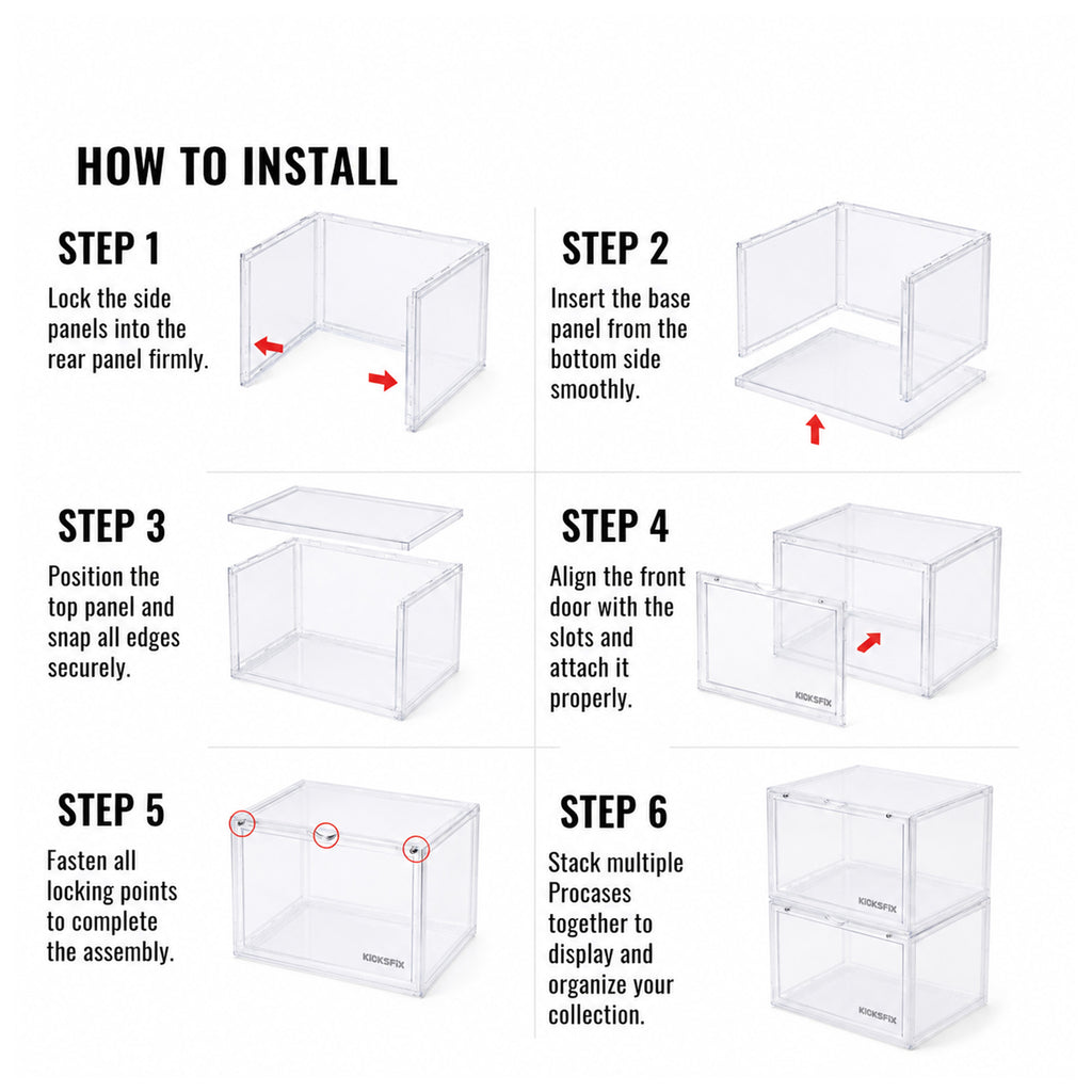 Procase - Stackable Storage Box (Clear)