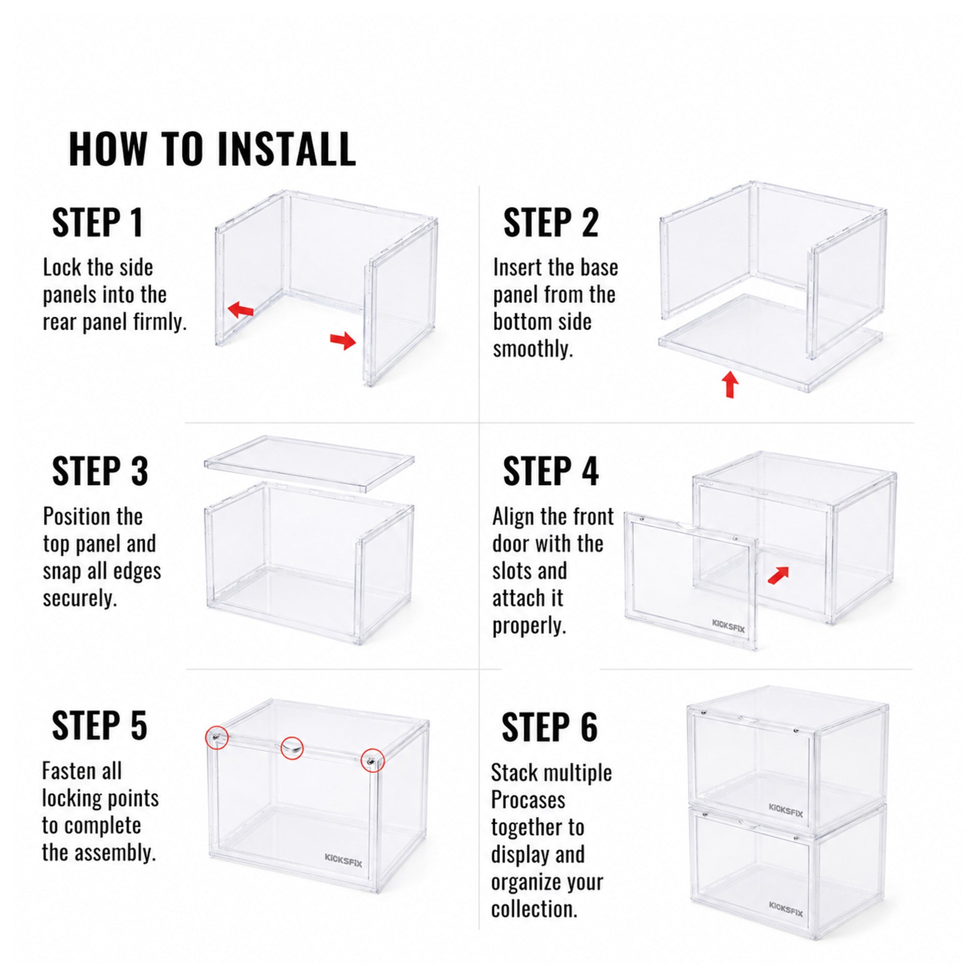 Procase - Stackable Storage Box (Clear)