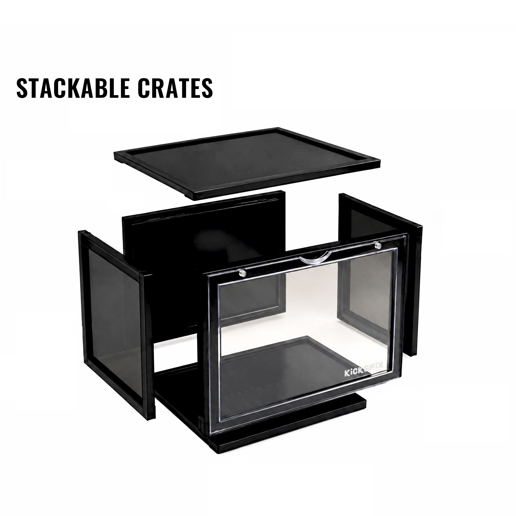 Procase - Stackable Storage Box (Black)