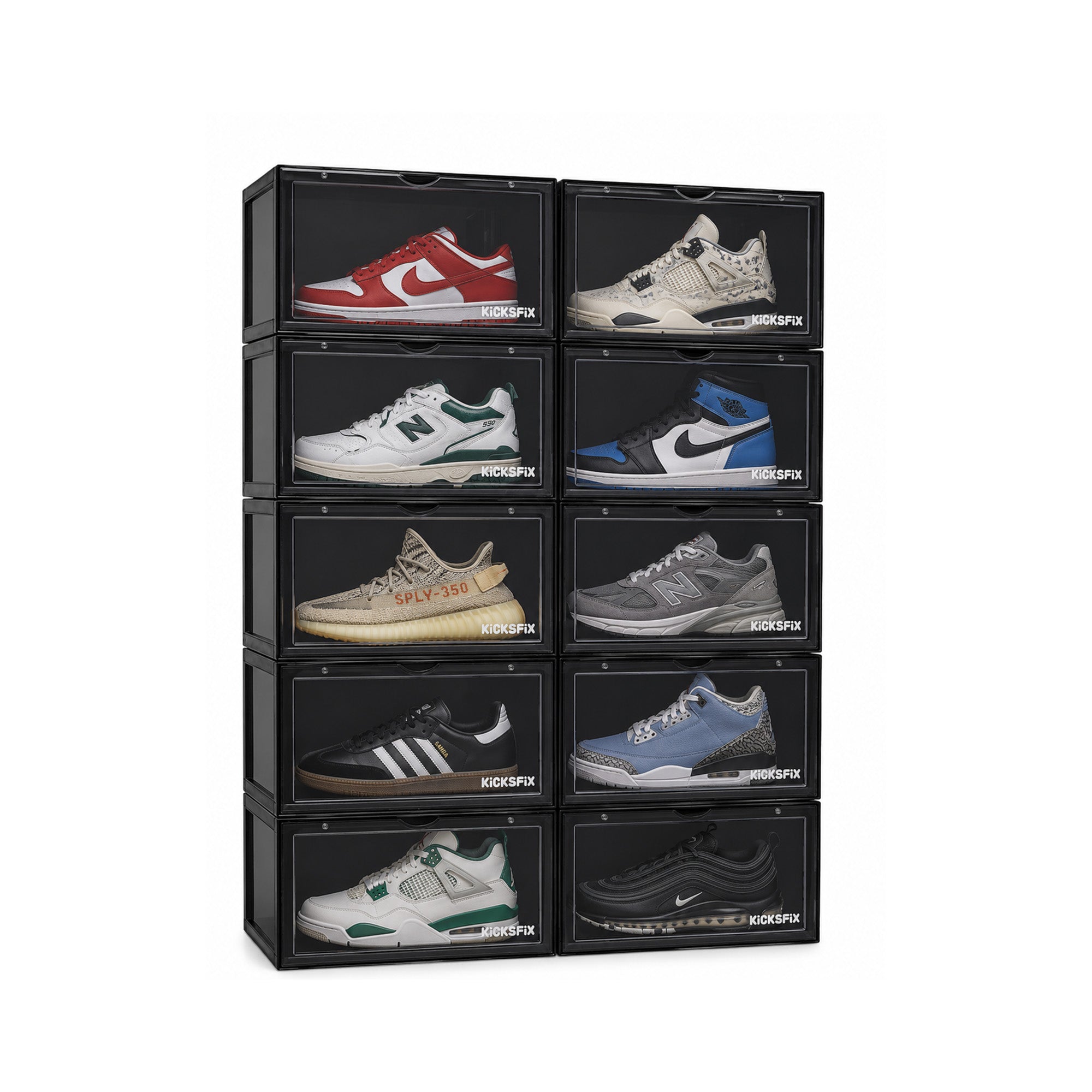 Procase - Stackable Storage Box (Black)